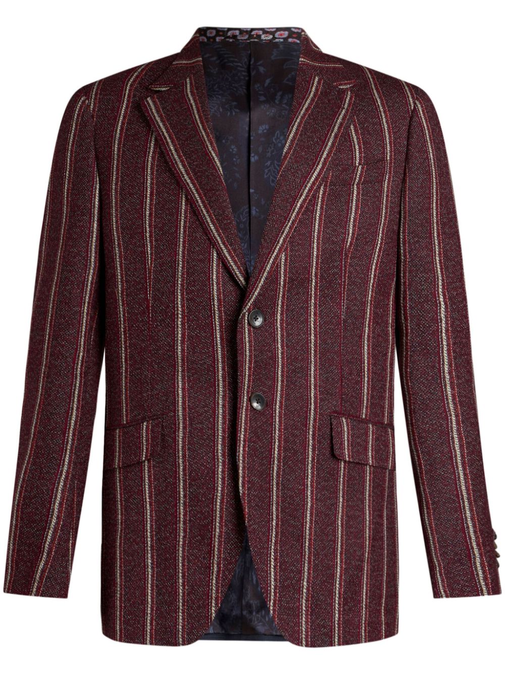 Striped wool blazer - Red