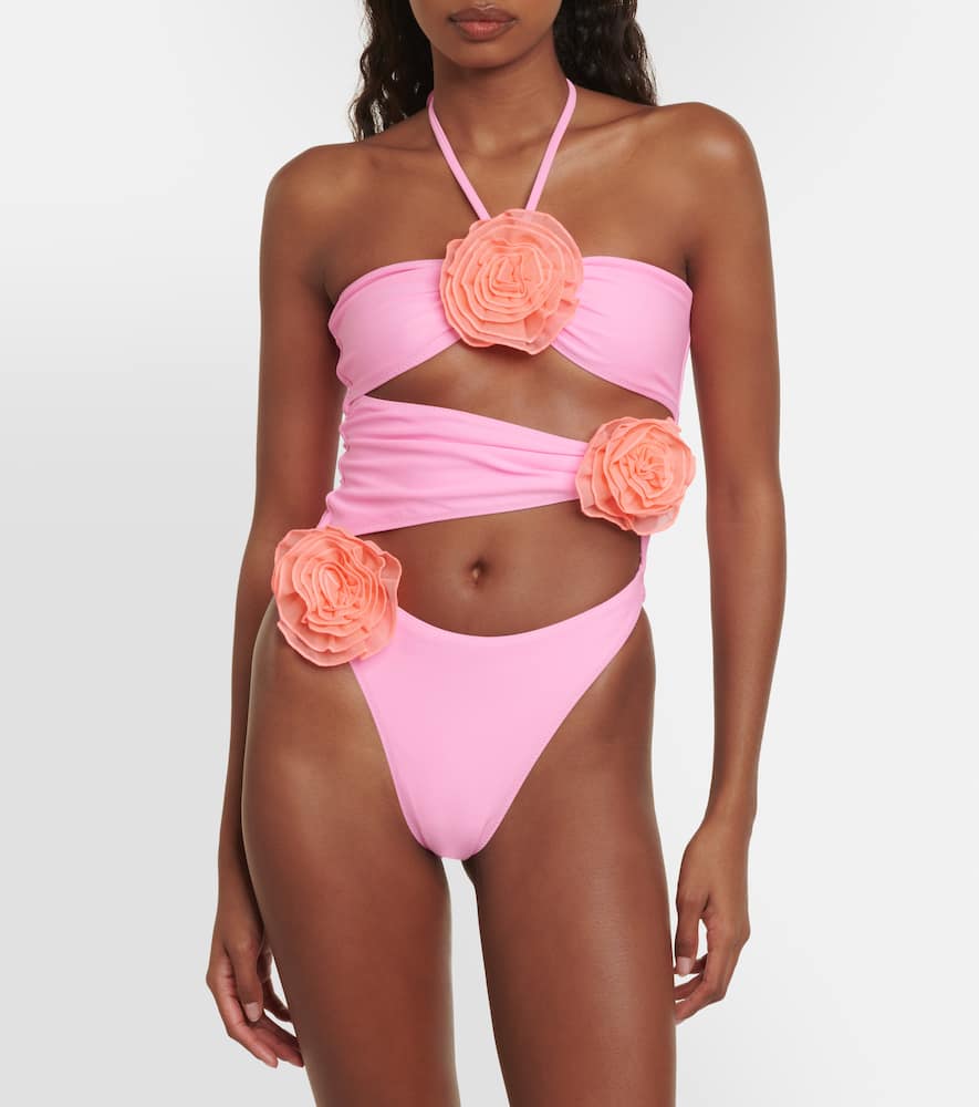 Rose cutout swimsuit