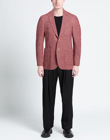 Man Blazer Brick Size 36 Virgin Wool, Cotton