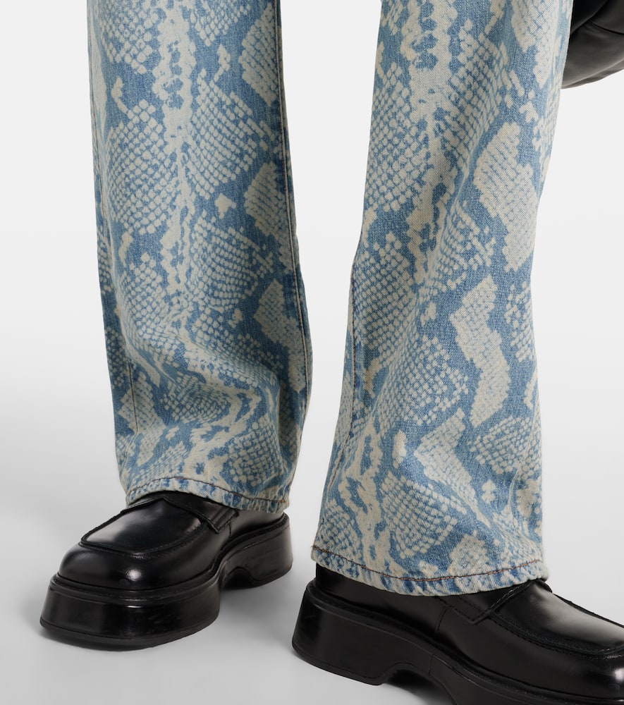 Diego snake-print wide-leg jeans