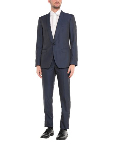 Man Suit Blue Size 36 Polyester, Wool