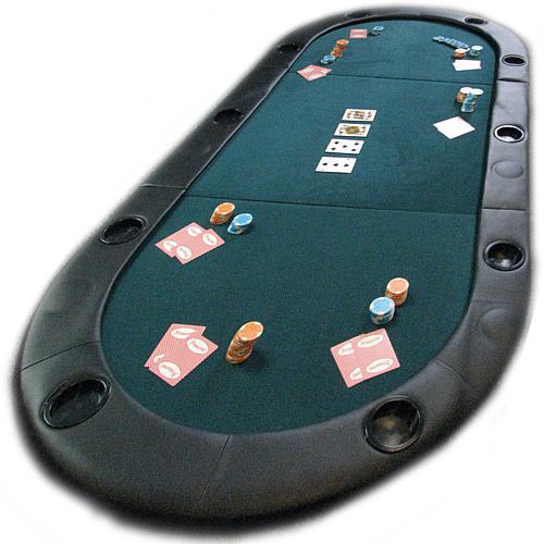 "Texas Hold'em Folding Poker Tabletop with Cupholders