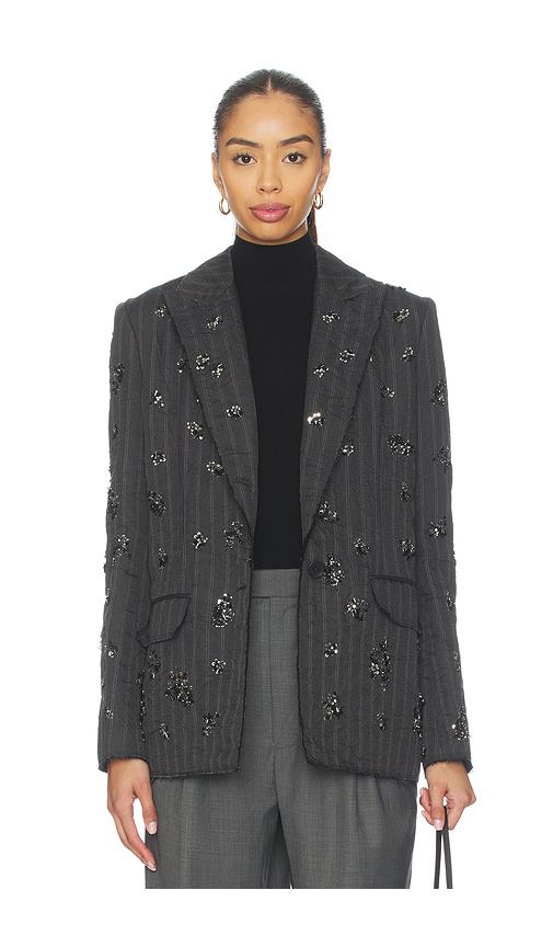 SIMKHAI Murphy Blazer in Charcoal. 0. Also , 4