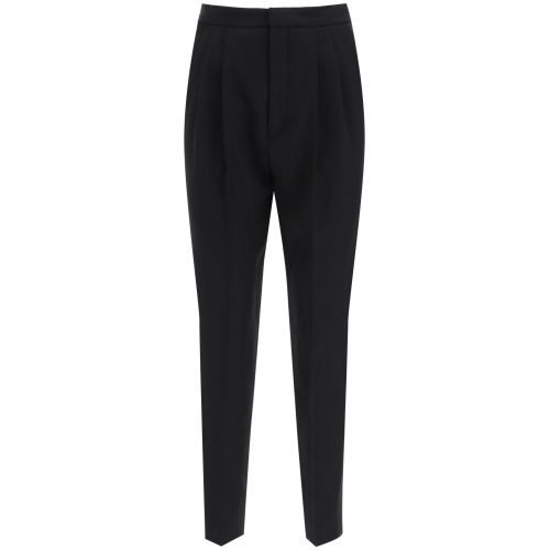 Tapered tailored trousers - Black