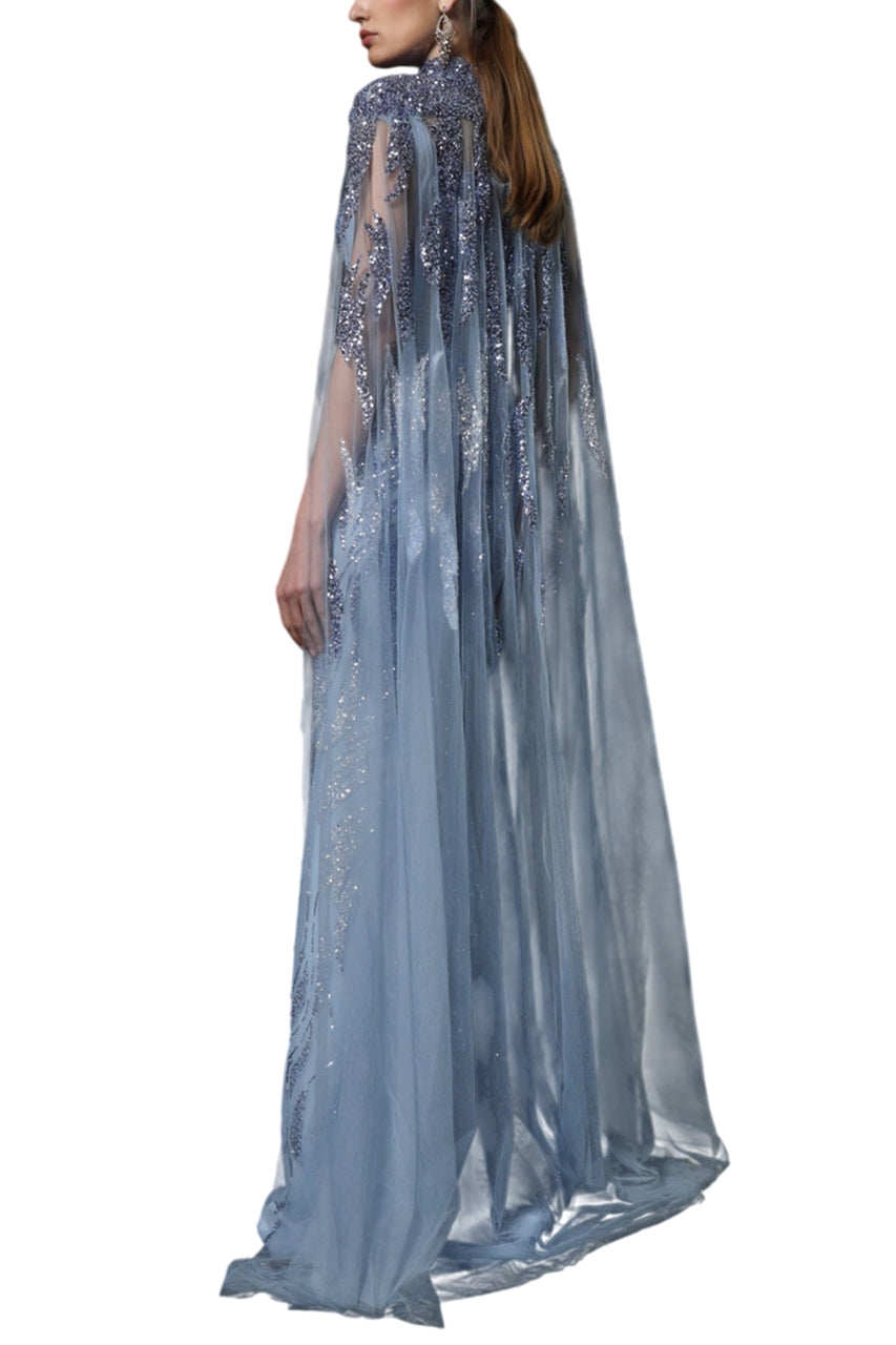 AZ COUTURE MIST CAPE GOWN