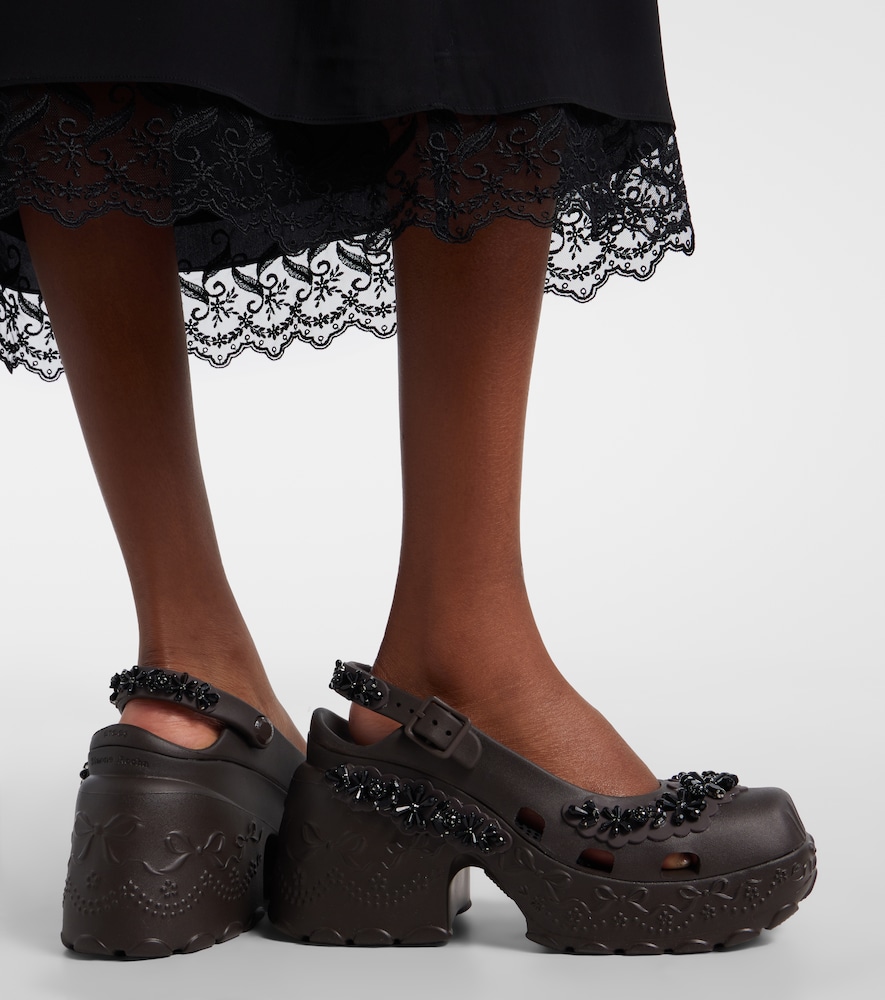 X Crocs embellished slingback pumps