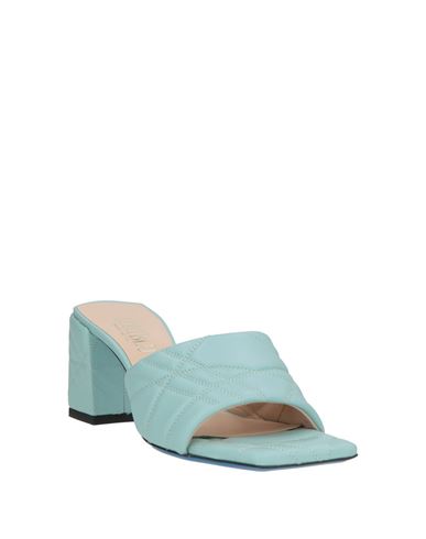 Woman Sandals Turquoise Size 6 Leather