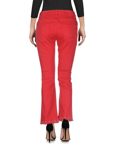 Woman Jeans Red Size 25 Cotton, Elastane