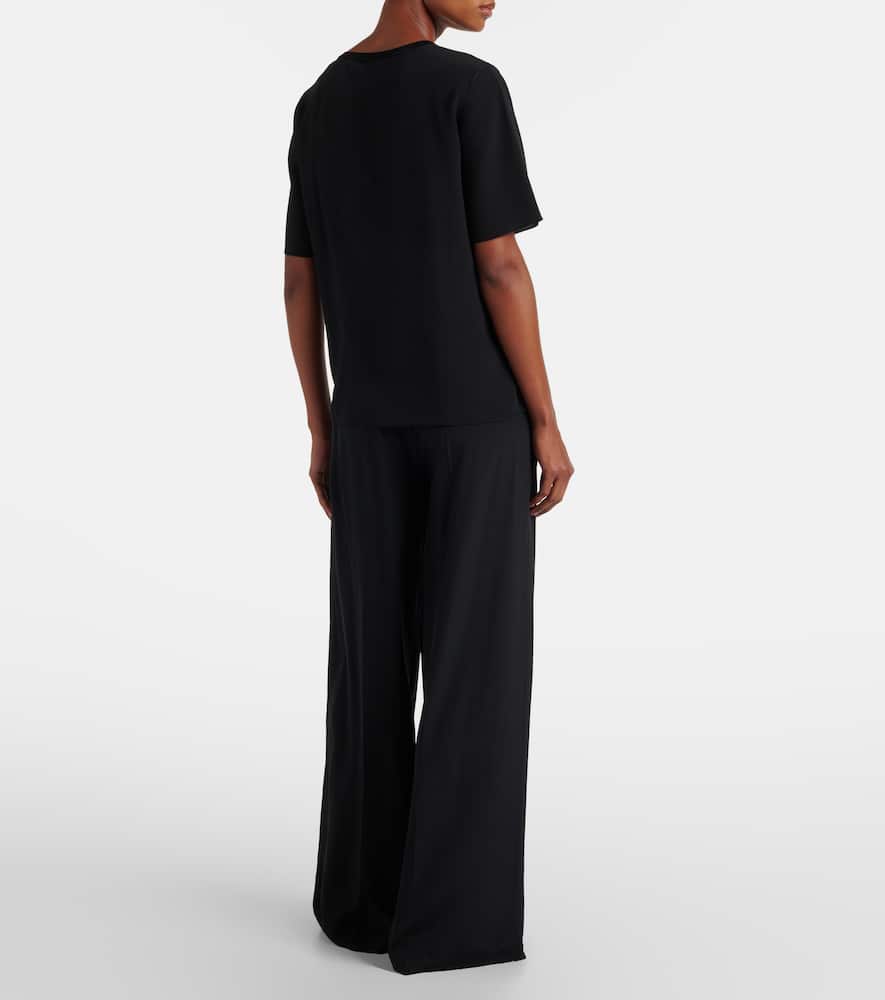 Hulin silk crêpe de soie wide-leg pants