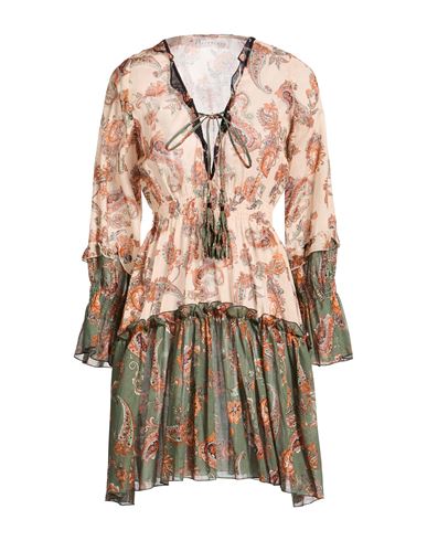 Woman Mini dress Beige Size XS Cotton