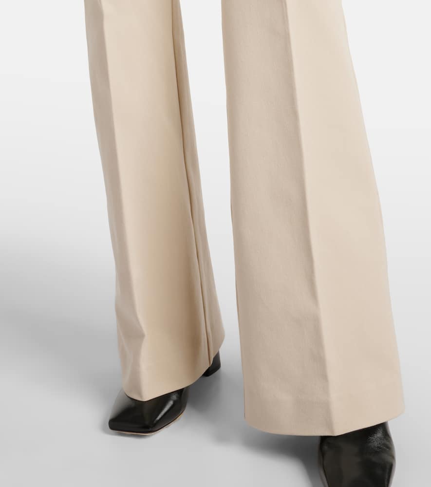Tafira mid-rise gabardine flared pants