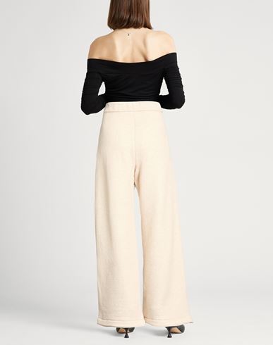 Woman Pants Beige Size M Cotton, Polyester