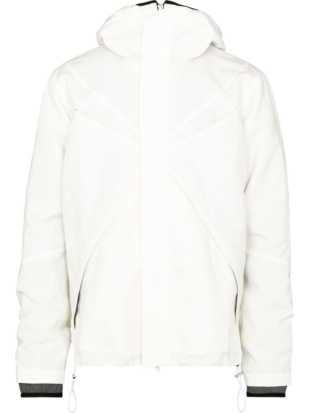 Ljos zipped pockets hooded jacket - White