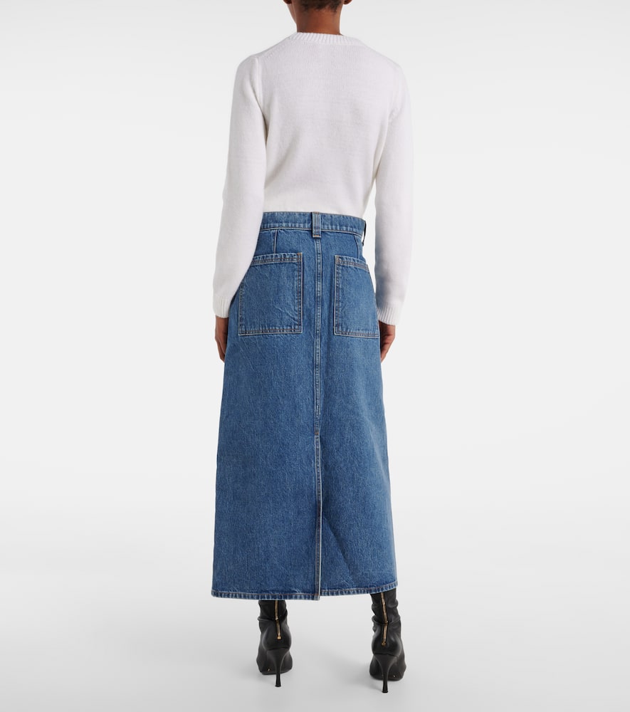 Genevieve denim maxi skirt