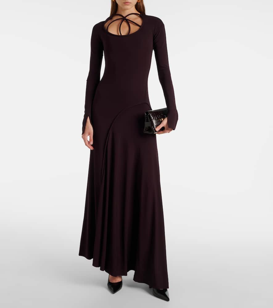 Twist-detail jersey gown