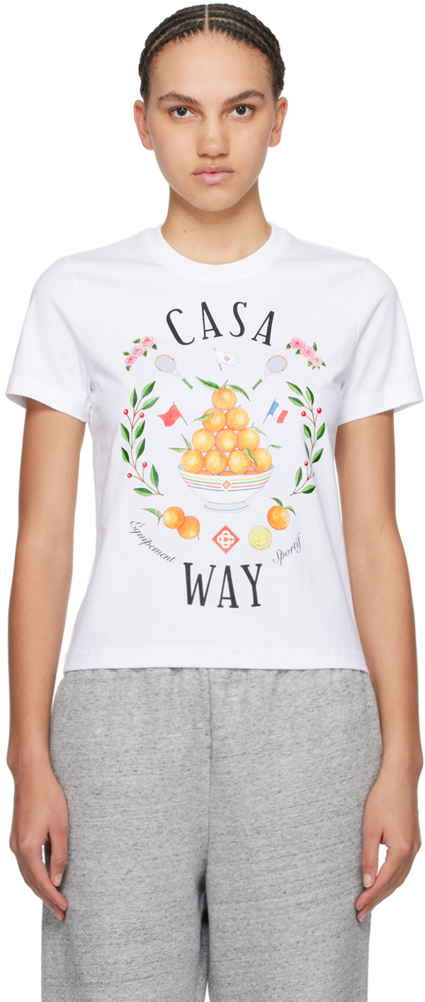 Casablanca White 'Casa Way' T-Shirt