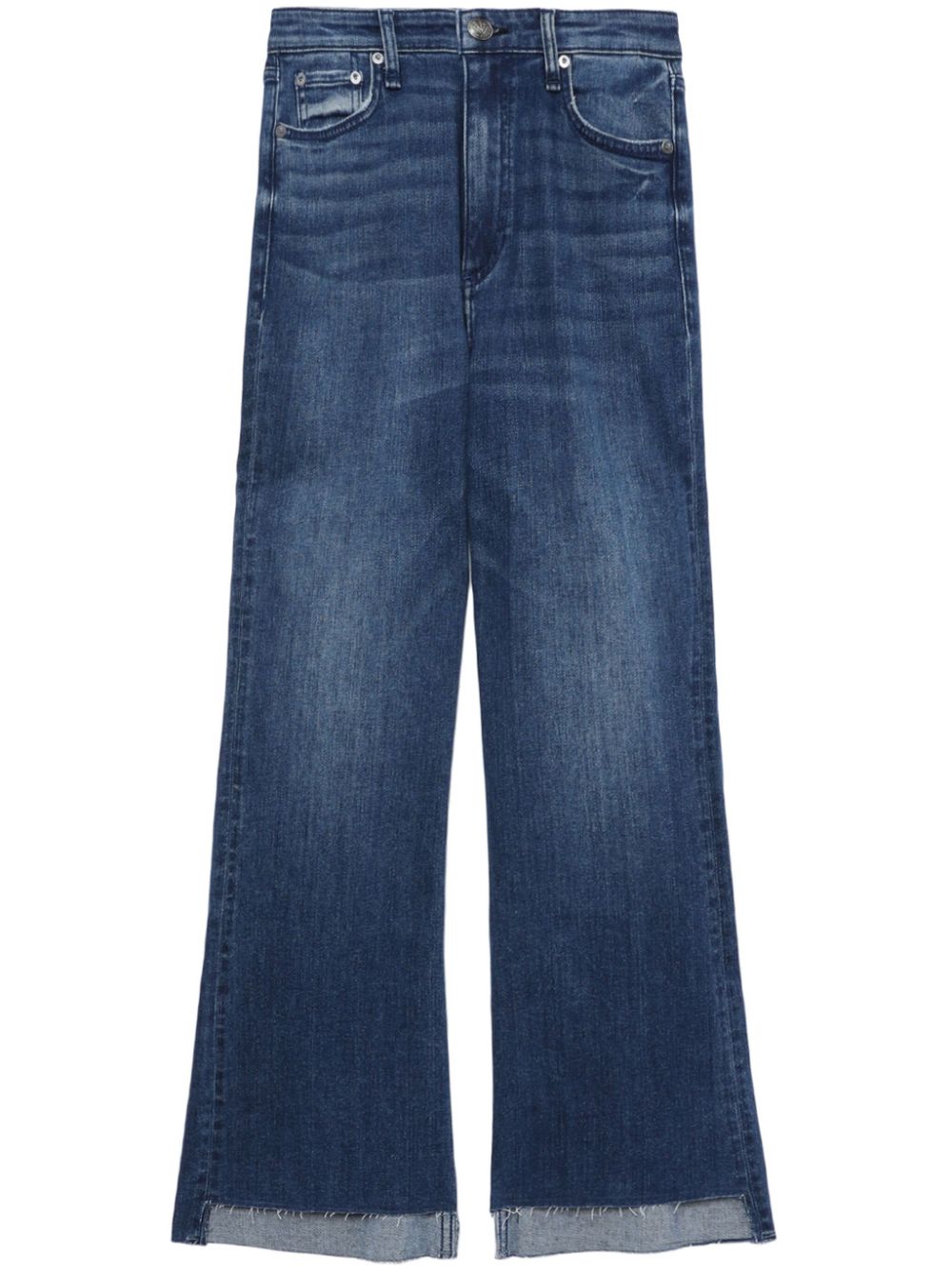 High-rise cropped jeans - Blue