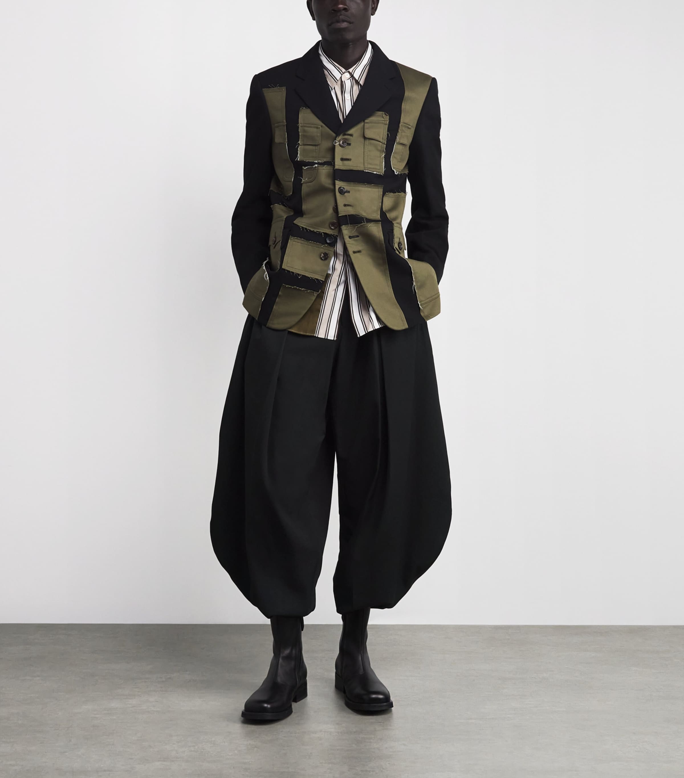 Wool Balloon Wide-Leg Trousers