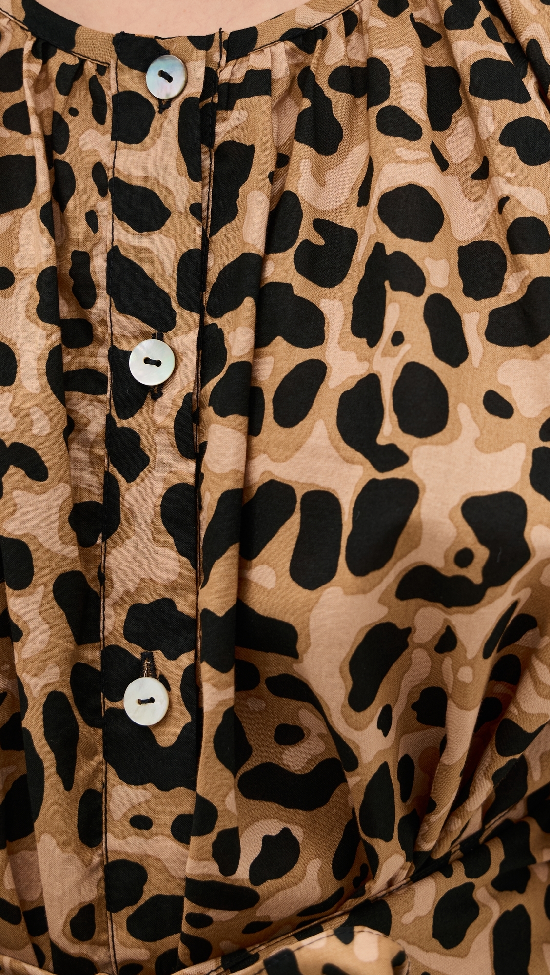Alex Short Dress Leopard Cotton