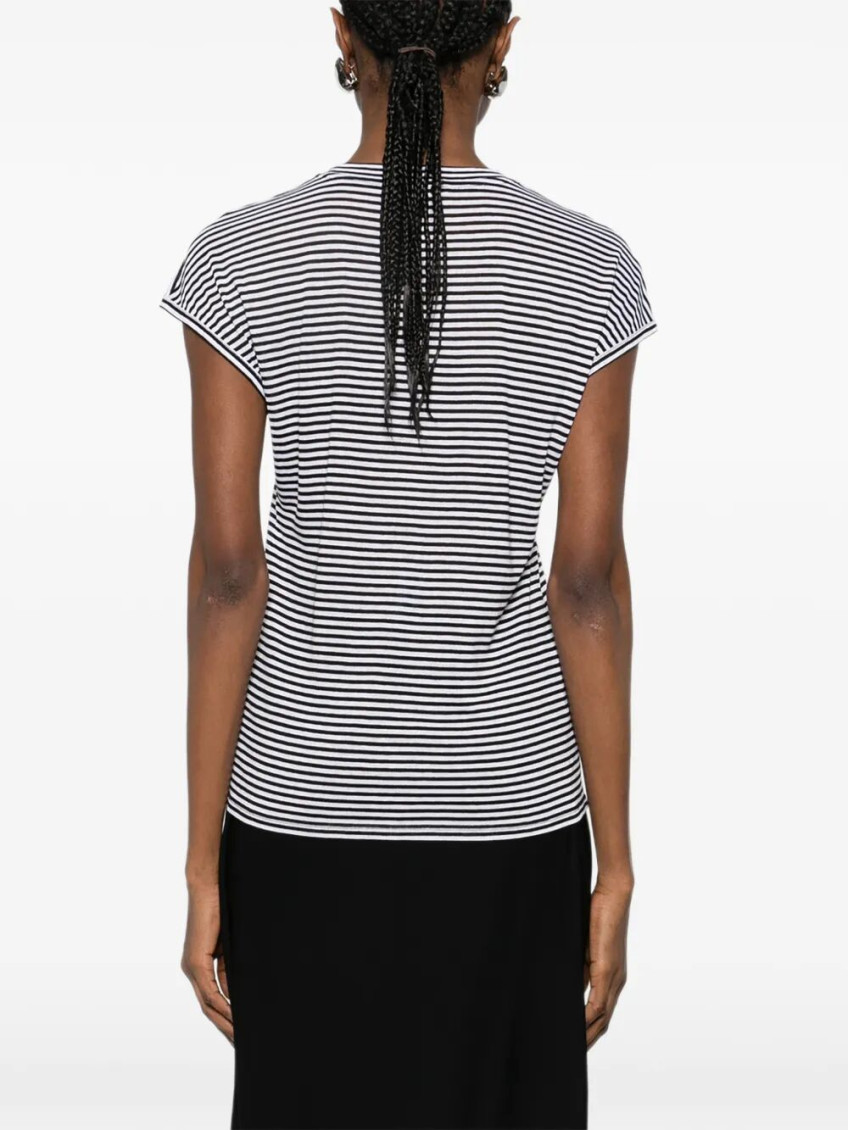 Striped Viscose T-Shirt