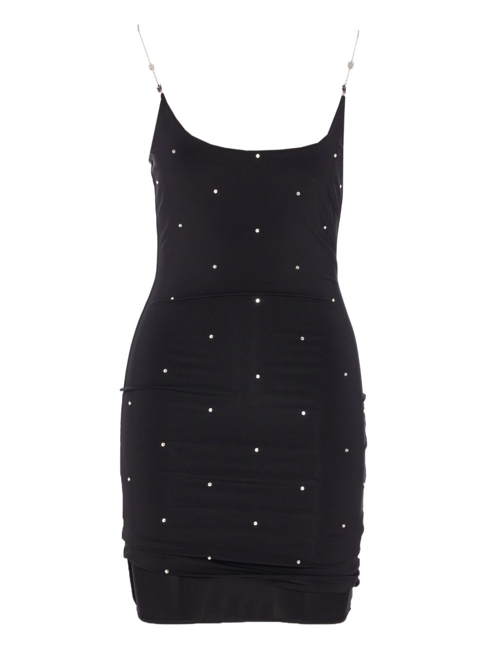 Crystal-embellished mini dress - Black