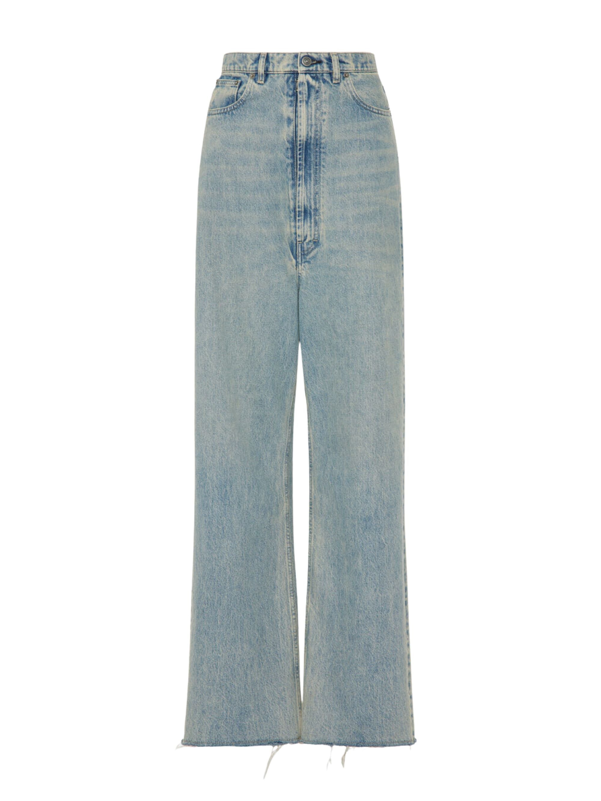 High-Waisted Denim Jeans with Unique Stitches - Women's