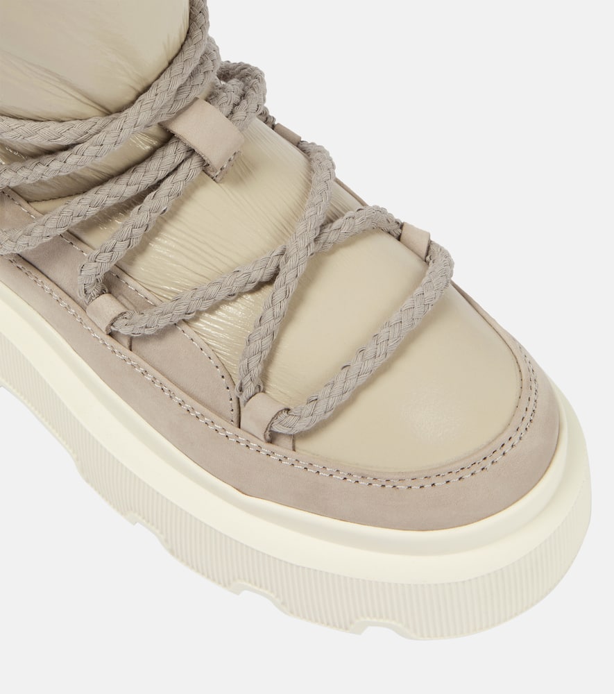 Inuikii Leather shearling-trimmed snow boots