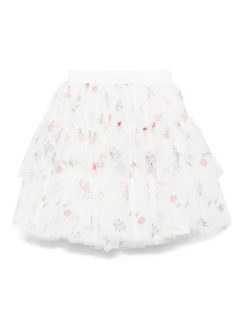 Floral-print skirt - White