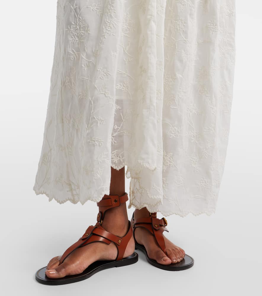 Zoen floral cotton and silk maxi dress