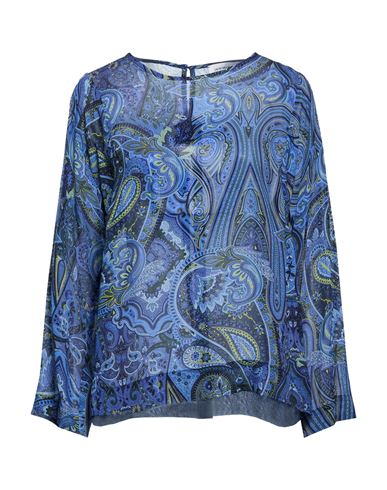 Woman Top Blue Size 10 Viscose, Elastane