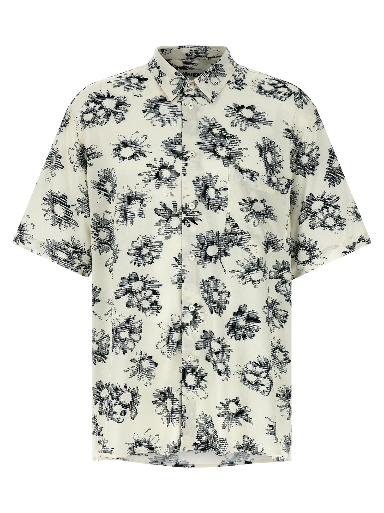 Abstract-Print Viscose Shirt — Multicolor