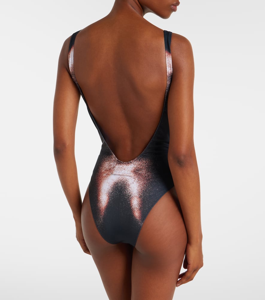 Trompe l'oeil jersey bodysuit
