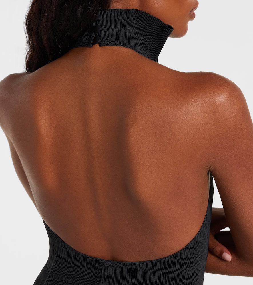 Shirred turtleneck top