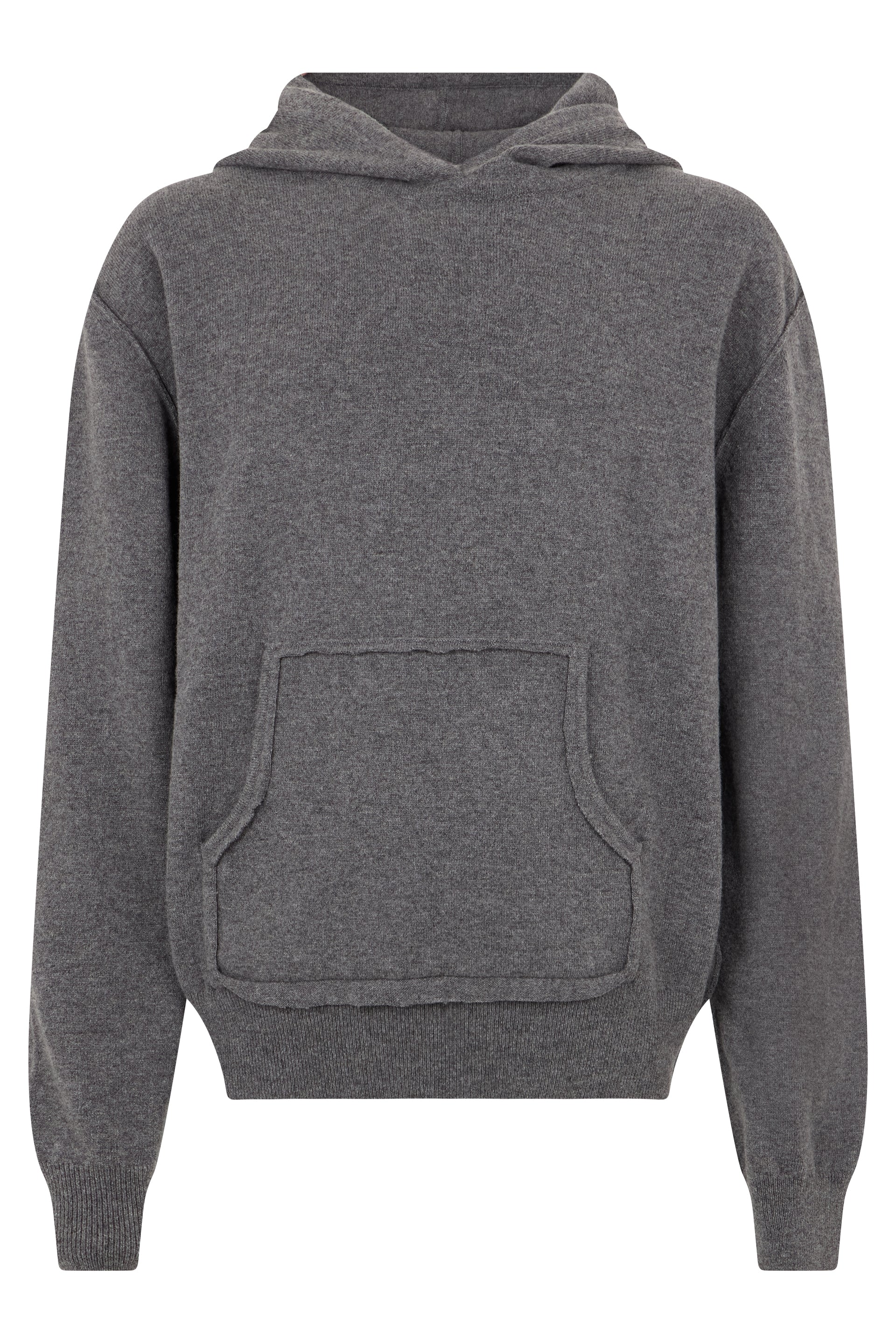 Wool-Cashmere Blend Hoodie — Gray