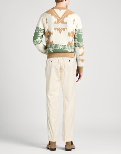 Man Pants Cream Size 32 Cotton, Elastane