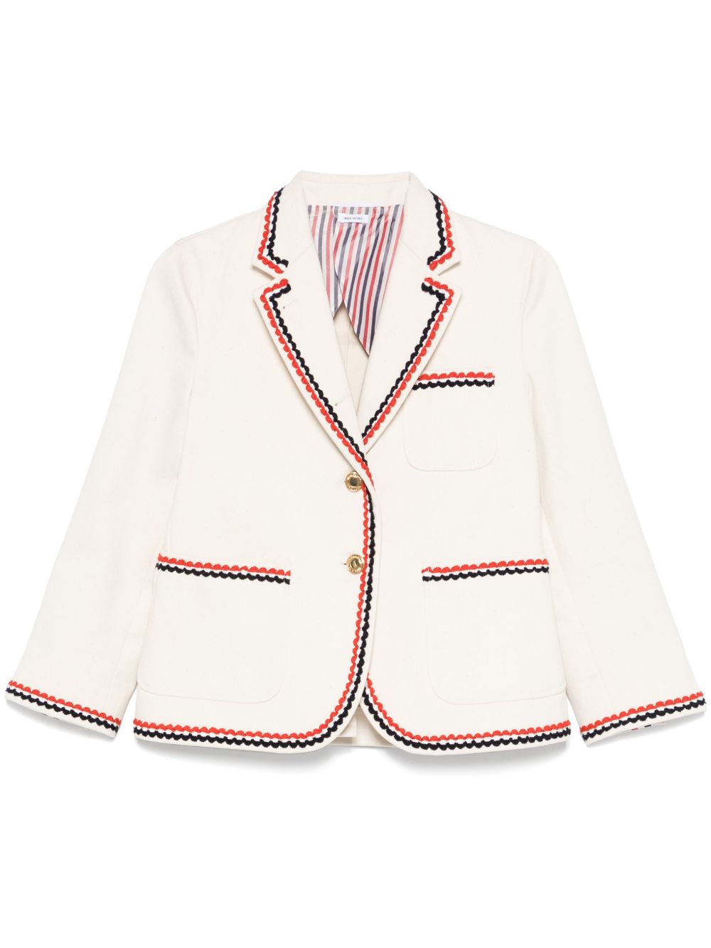 RWB-stripe blazer - White