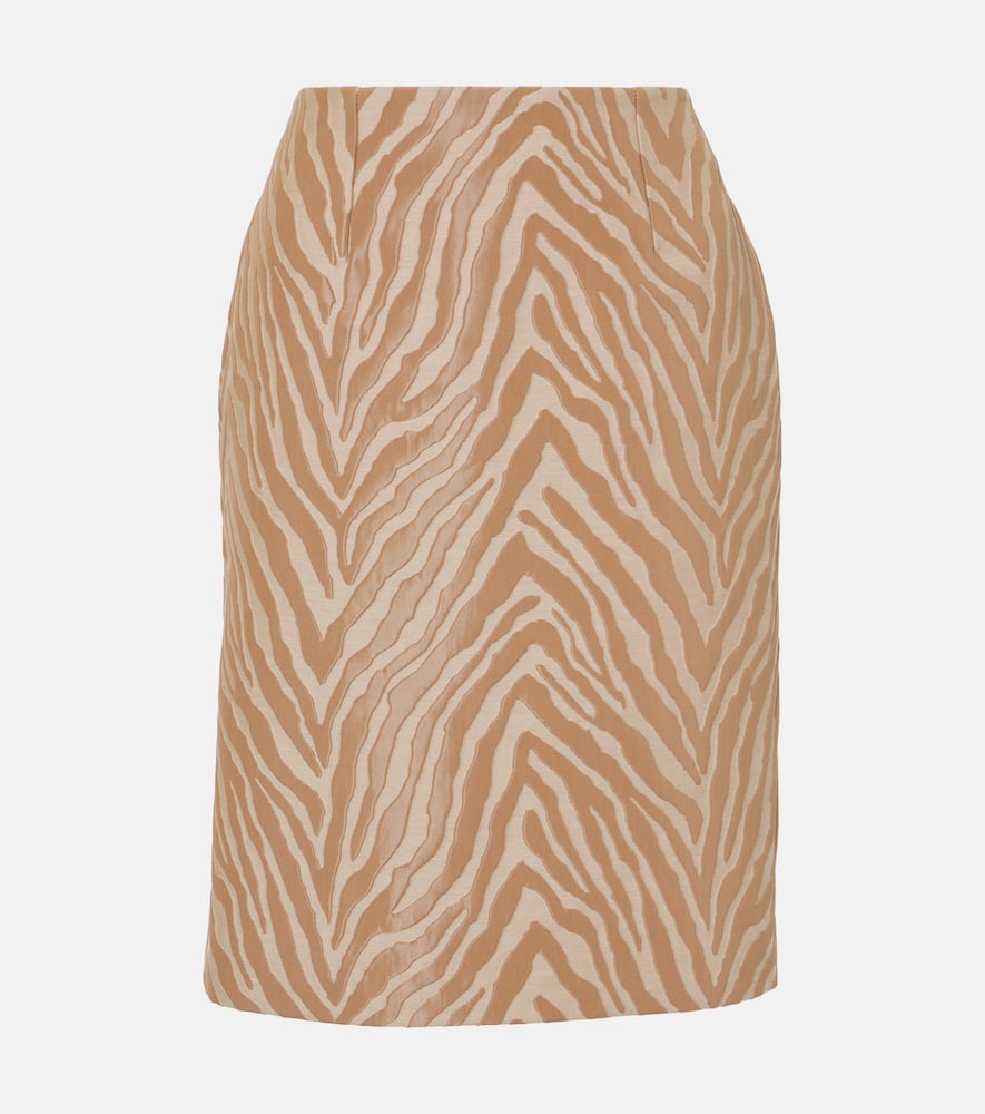Elia cotton-blend jacquard pencil skirt