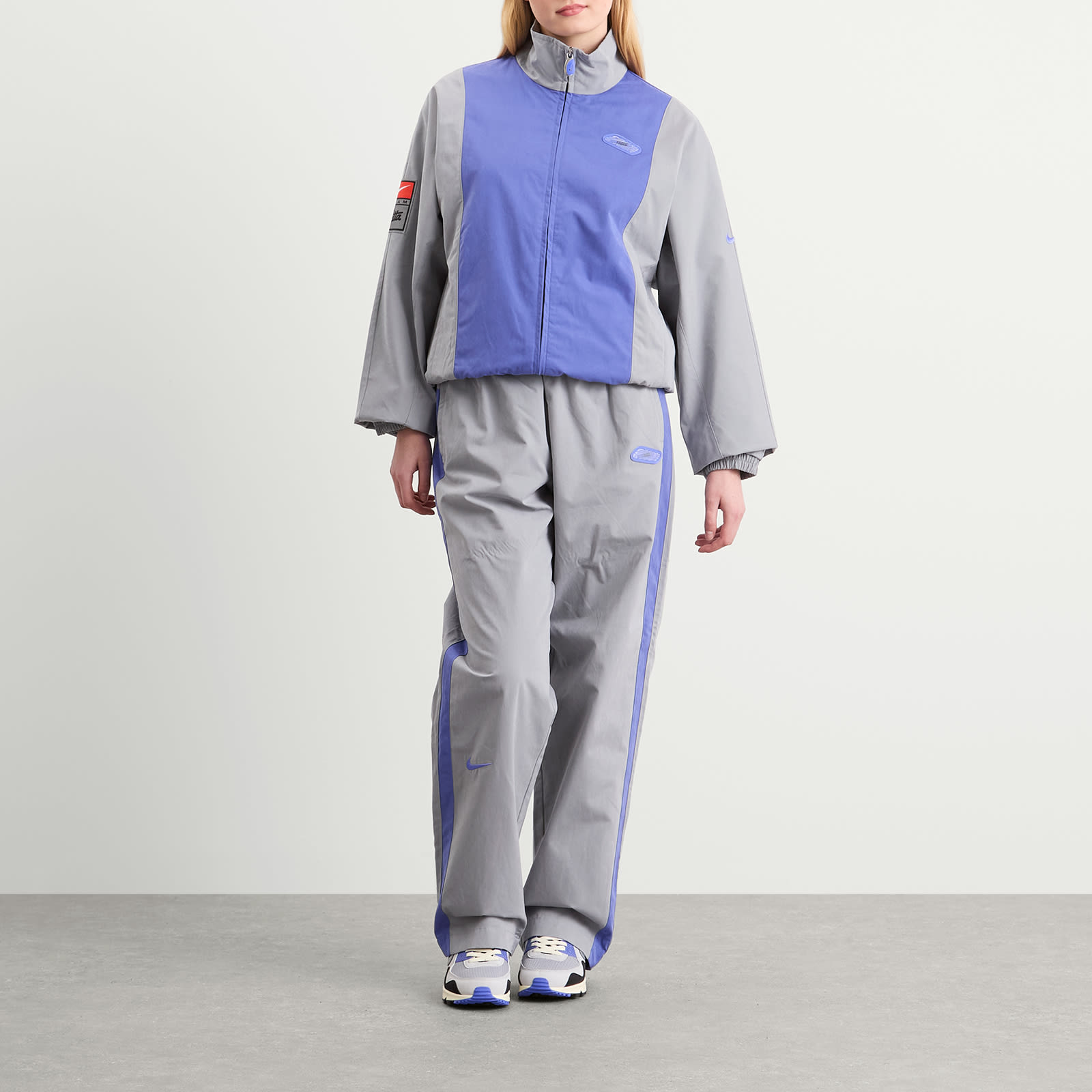 X PATTA Track Jacket Particle Grey/Sapphire