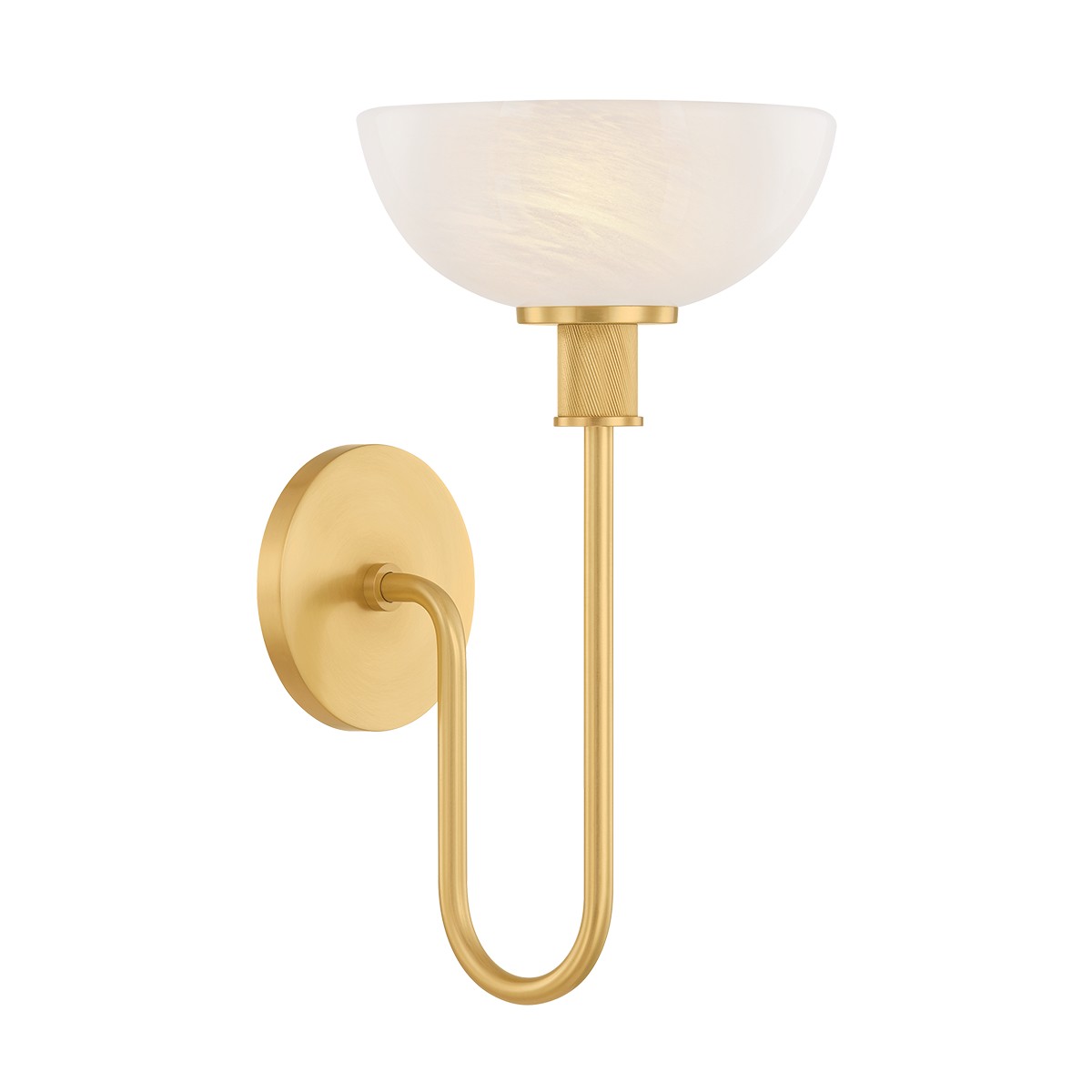 Aged Brass Wall Sconce from the Aster Collection