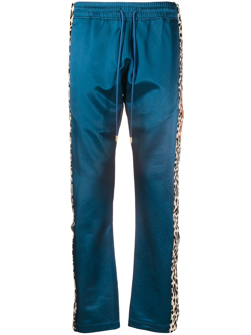Contrast-stripe track pants - Blue