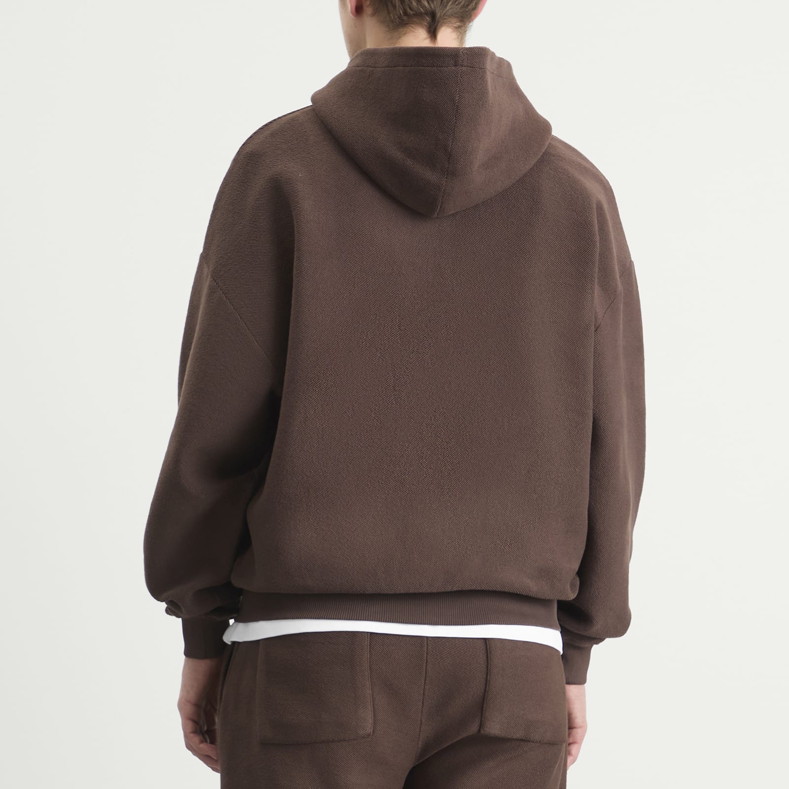Men's Inside Out College Zip Hoodie Washed Brown