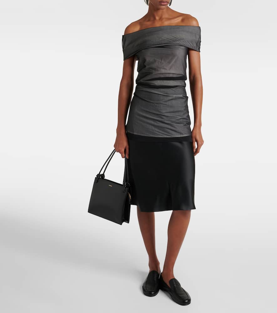 Allegra ruched off-shoulder top