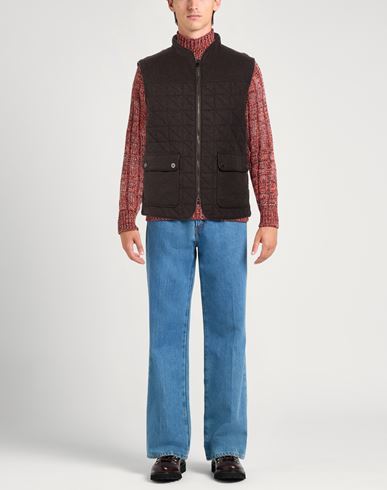 Man Vest Dark brown Size 42 Wool, Cashmere