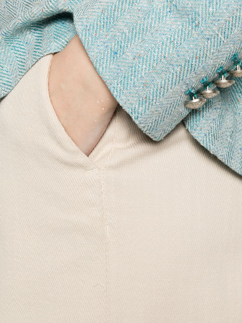 Via Masini 80 Cotton Wide Leg Trouser