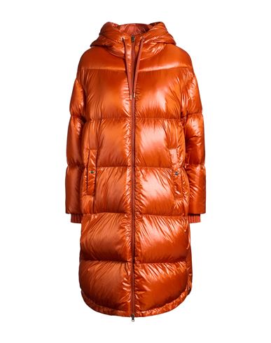 Woman Puffer Orange Size 4 Polyamide, Wool, Viscose, Metallic fiber, Elastane