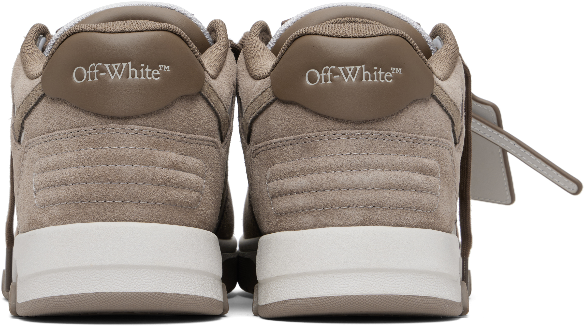 Brown & White 'Out Of Office' Sneakers