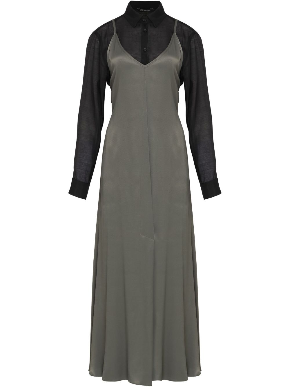 Uma | Raquel Davidowicz layered-design midi dress - Black