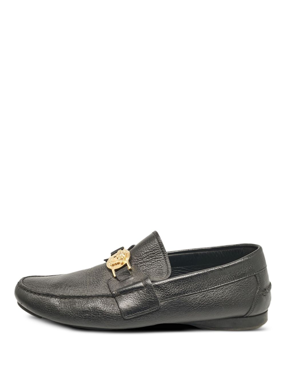 Medusa-plaque loafers - Black