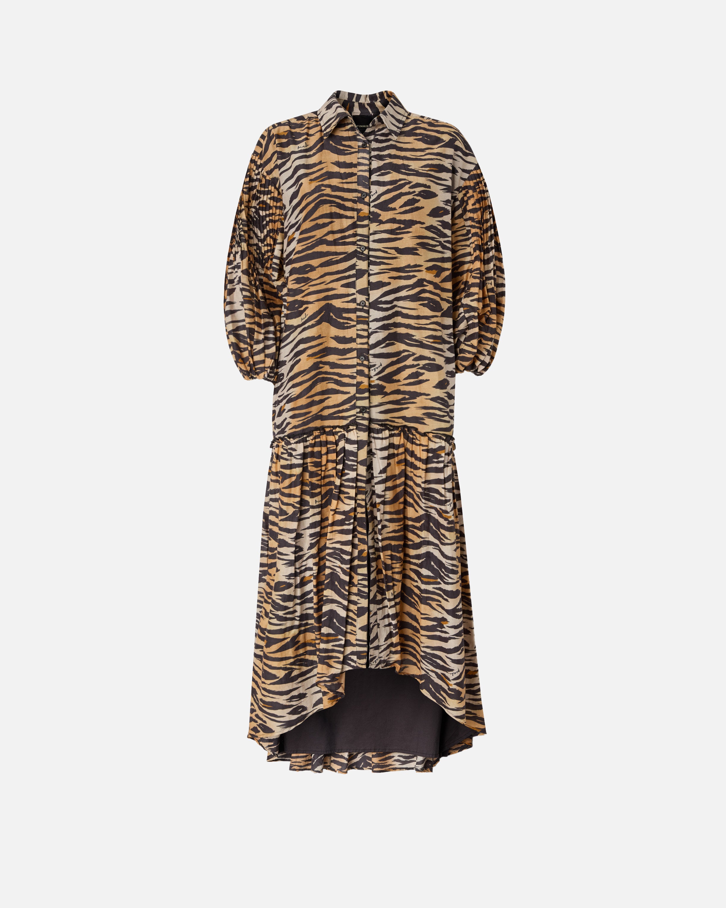 Long dress with buttons and animal print - 36