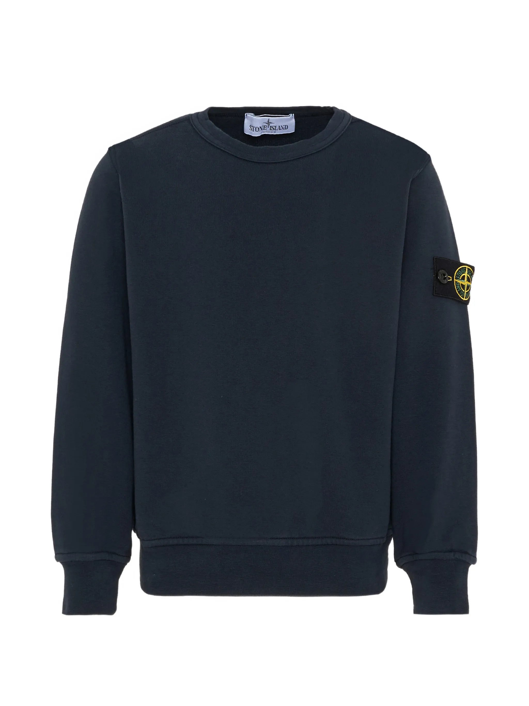 Mini Ribbed Neckline Sweater with Badge for Boys